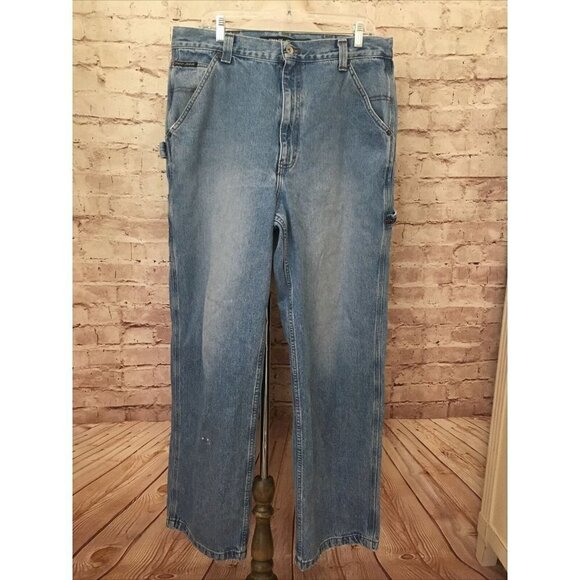 Vintage DKNY 90s Denim Carpenter Jeans 36 x 34 (34 x 33) Medium Wash 100% Cotton - Picture 1 of 11